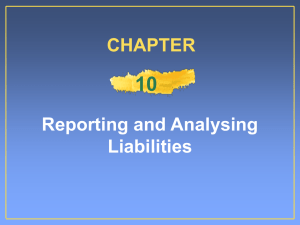 10 Reporting and Analysing Liabilities CHAPTER
