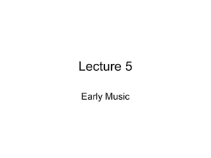 Lecture 5 Early Music