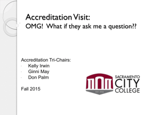 Accreditation Visit: OMG!  What if they ask me a question??