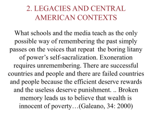 2. LEGACIES AND CENTRAL AMERICAN CONTEXTS