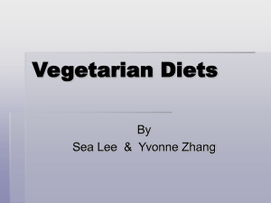 Vegetarian Diets By Sea Lee  &amp;  Yvonne Zhang