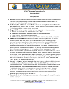 WVGISTC Annual Report Outline (December 2012)