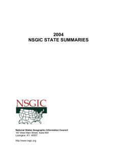 2004 NSGIC STATE SUMMARIES 167 West Main Street, Suite 600