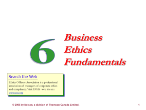 Business Ethics Fundamentals Search the Web