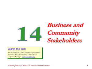 Business and Community Stakeholders Search the Web