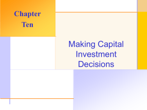 Making Capital Investment Decisions Chapter