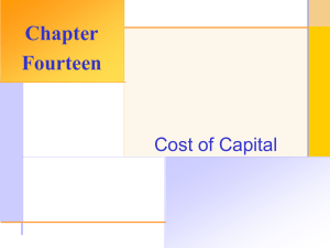 Chapter Fourteen Cost of Capital