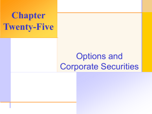 Chapter Twenty-Five Options and Corporate Securities