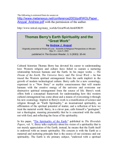 Thomas Berry's Earth Spirituality and the “Great Work”  Angyal_Andrew.pdf