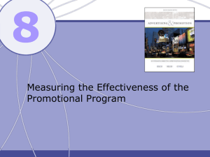 8 Measuring the Effectiveness of the Promotional Program