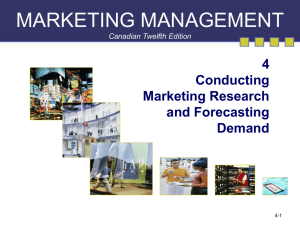 MARKETING MANAGEMENT 4 Conducting Marketing Research