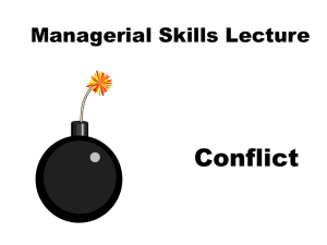 Conflict Managerial Skills Lecture