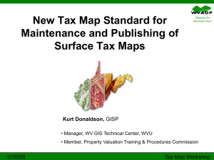 New Tax Map Standard for Maintenance and Publishing of Surface Tax Maps