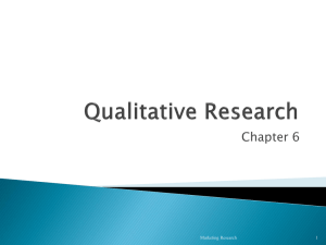 Chapter 6 Marketing Research 1