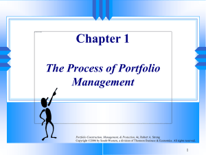 Chapter 1 The Process of Portfolio Management