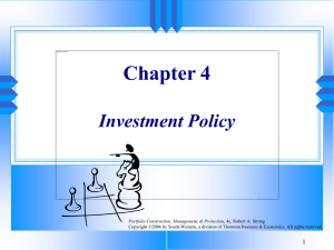 Chapter 4 Investment Policy