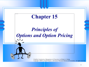 Chapter 15 Principles of Options and Option Pricing