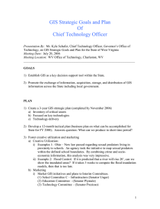 GIS Strategic Goals and Plan Of Chief Technology Officer