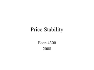 Price Stability Econ 4300 2008
