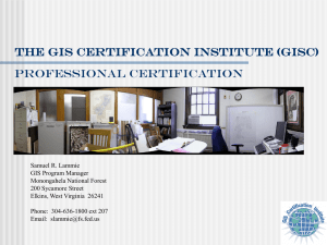The GIS certification institute (gisc) Professional Certification