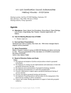 WV GIS Coordination Council Subcommittee Meeting Minutes – 5/07/2006