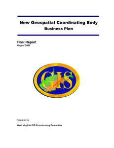 New Geospatial Coordinating Body Business Plan Final Report