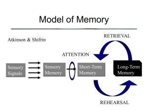 Model of Memory RETRIEVAL Atkinson &amp; Shifrin ATTENTION