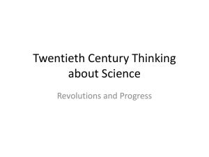Twentieth Century Thinking about Science Revolutions and Progress