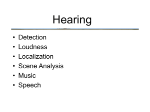 Hearing • Detection • Loudness • Localization