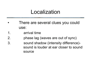 Localization • There are several clues you could use:
