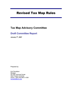 Revised Tax Map Rules Tax Map Advisory Committee Draft Committee Report