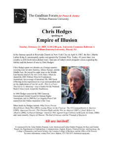 Chris Hedges Empire of Illusion The Gandhian Forum