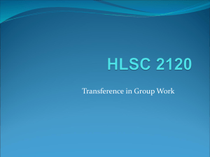 Transference in Group Work