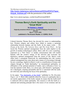 Thomas Berry's Earth Spirituality and the “Great Work”  Angyal_Andrew.pdf