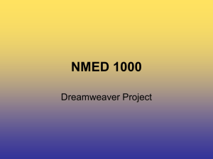 NMED 1000 Dreamweaver Project