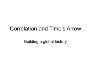 Correlation and Time’s Arrow Building a global history