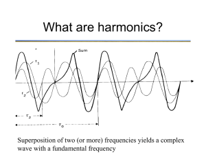 What are harmonics? wave with a fundamental frequency