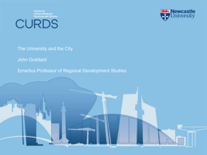 The University and the City John Goddard