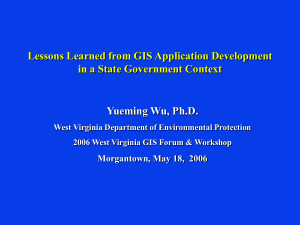 Lessons Learned from GIS Application Development in a State Government Context