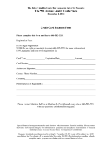 The 9th Annual Audit Conference  Credit Card Payment Form