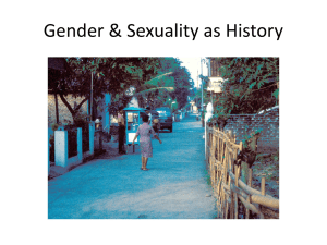 Gender &amp; Sexuality as History