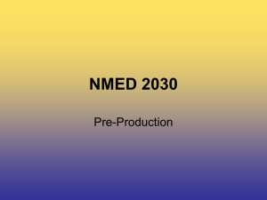 NMED 2030 Pre-Production