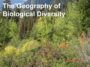 The Geography of Biological Diversity
