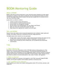 BOOM Mentoring Guide What is BOOM?