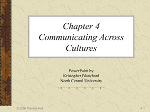 Chapter 4 Communicating Across Cultures PowerPoint by