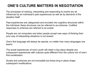 ONE’S CULTURE MATTERS IN NEGOTIATION