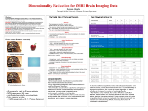 Dimensionality Reduction for fMRI Brain Imaging Data Leman Akoglu FEATURE SELECTION METHODS