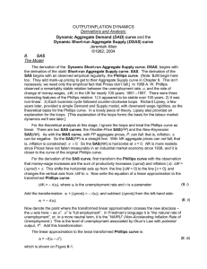 OUTPUT/INFLATION DYNAMICS Jeremiah Allen ©1982; 2004 Derivations and Analysis: