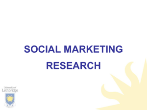 SOCIAL MARKETING RESEARCH