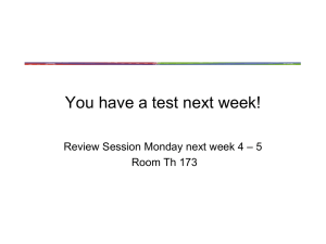 You have a test next week! – 5 Room Th 173